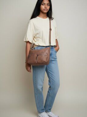 Darlings Leather Hobo Crossbody Bag